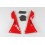CRF 450 R&RX 2017-20 & CRF 250R 2018-21 Καπάκια φιλτροκουτιού UFO -Κόκκινα