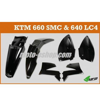 KTM 625/640/660 SMC-LC4 2000-2005 Plastics kit UFO -Black