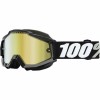 100% ACCURI Tornado Snowmobile Goggles Mirror Gold Vented Dual Lens