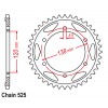 Honda VFR 750R RC30 1988-1992 Rear Sprocket Renthal 211-525-40