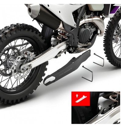 KTM EXC-EXCF 2012-2023 Polisport Swingarm Protectors Black