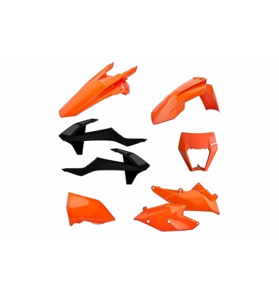 KTM EXC-EXCF 2017-2019 PLASTICS KIT Polisport  (with headlight plastic) -OEM 2017 & 2019