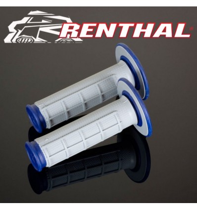 GRIPS RENTHAL DUAL GREY/BLUE  - G157