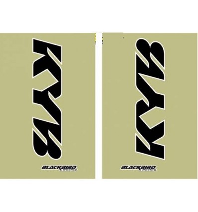 KAYABA FORK CRYSTALL STICKERS CLEAR/BLACK - BLACKBIRD