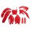 CRF 250R 2004-2005 Full Plastics Kit UFO - RED ALL