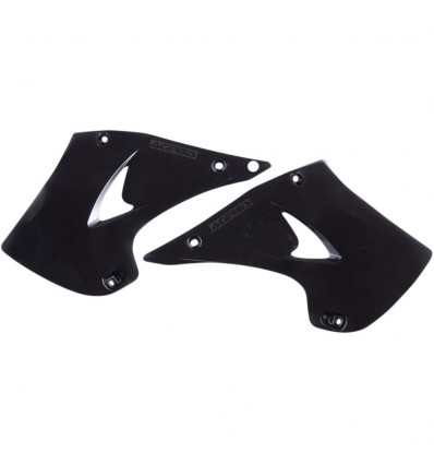 Kawasaki KX 125/250 2003-2008 Καπάκια ψυγείου-τεποζίτου Cemoto - Μαύρα