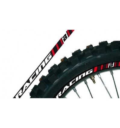 RIM STICKERS (RACING) RED