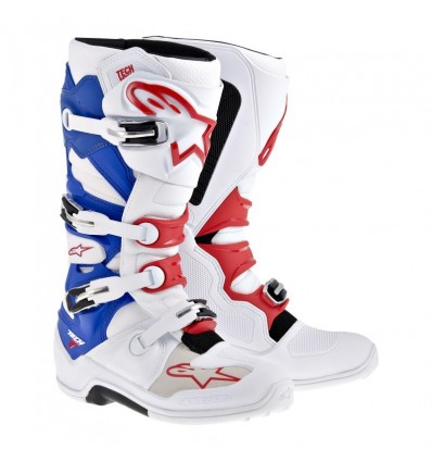 ΜΠΟΤΕΣ ALPINESTARS TECH-7 (2015 WHITE/BLUE/RED)