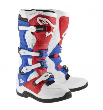 BOOTS ALPINESTARS TECH-5 (2015 WHITE/RED/BLUE)