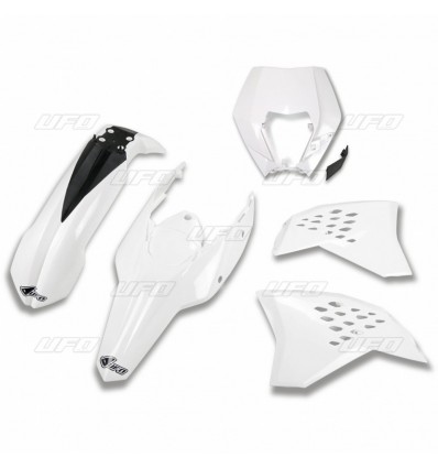 KTM EXC-EXCF 2009-2011 ΣΕΤ ΠΛΑΣΤΙΚΑ+ΠΛΑΣΤΙΚΟ ΜΑΣΚΑΣ UFO (ΑΣΠΡΟ))