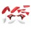 CRF 450R 2017-20 & CRF 250R 2018-21 Σέτ πλαστικά+καπάκια φιλτροκουτιού Polisport