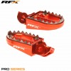 KTM EXC-EXCF 2017-2023 RFX Pro Series Shark Teeth Footrests (Orange)