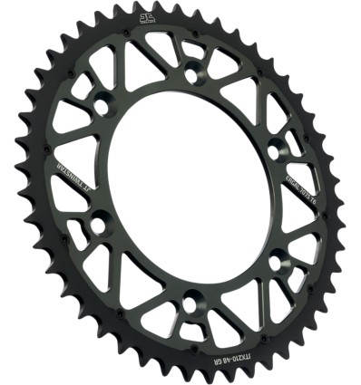 Honda CR-CRF 1987-2026 Πίσω γρανάζι JT Twinstar (αλουμινίο και ατσάλι) -Μαύρο-γκρί